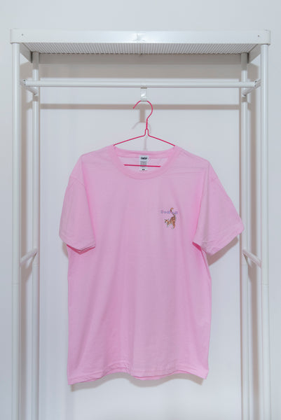 Kawaii cat print T-shirt Colore Rosa 90s anime style + Alfabeto  giapponese "Nyantekoto nyai" - GIAPPOP 